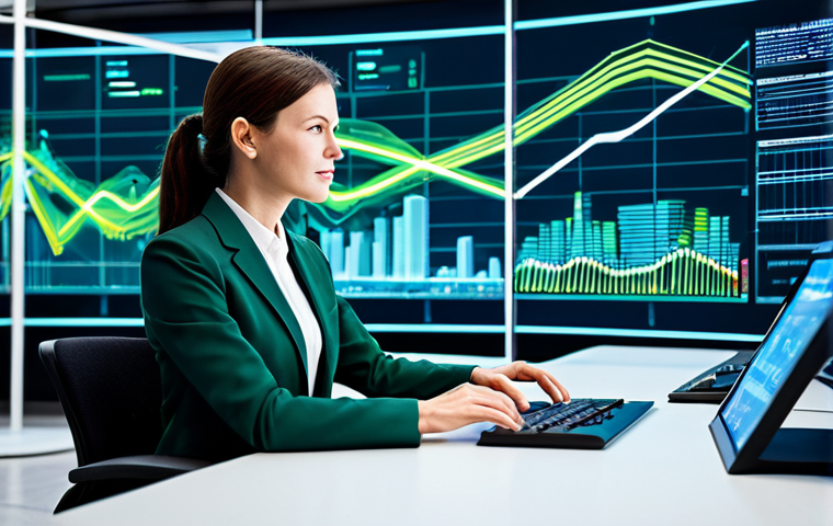 A focused, professional city planner in a modest business suit, fully clothed, sitting at a sleek, ergonomic console in a brightly lit, modern urban planning control center. Large, vibrant holographic projections of a meticulously designed futuristic city are displayed before them, showcasing intricate traffic patterns, sustainable green energy infrastructure, and subtle indicators of AI citizen activity and complex resource flow. The image captures the essence of advanced AI systems and sustainable development. Professional photography, high detail, sharp focus, perfect anatomy, correct proportions, natural pose, well-formed hands, proper finger count, natural body proportions, professional dress, appropriate attire, safe for work, appropriate content, fully clothed, modest.