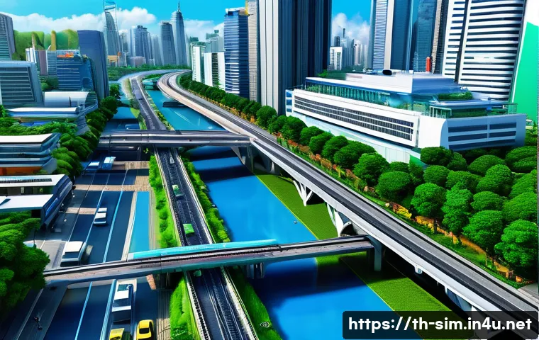 운영사별 시뮬레이션게임 리스트 - A detailed and vibrant 3D city-building simulation scene set in a modern Thai urban environment, sho...